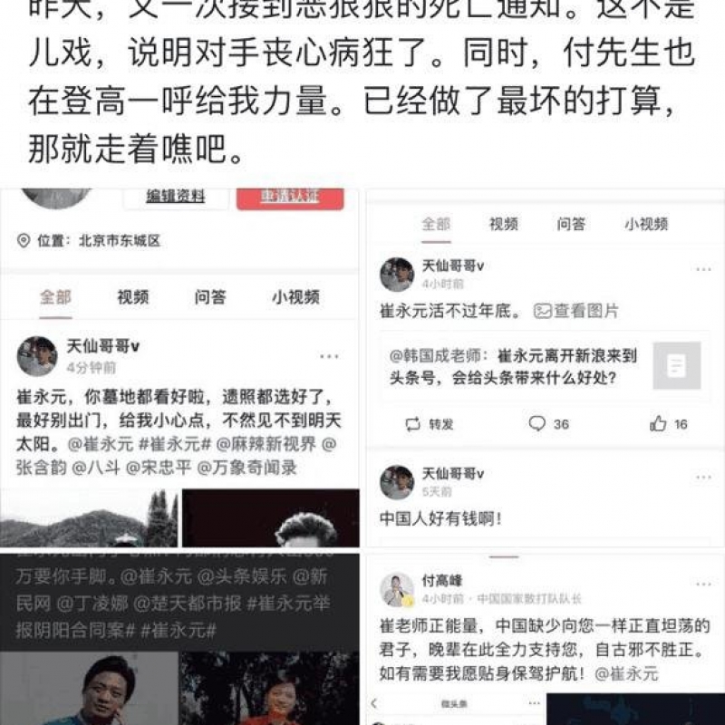 崔永元被谁威胁？天仙哥哥竟然是世界500强真实身份曝光